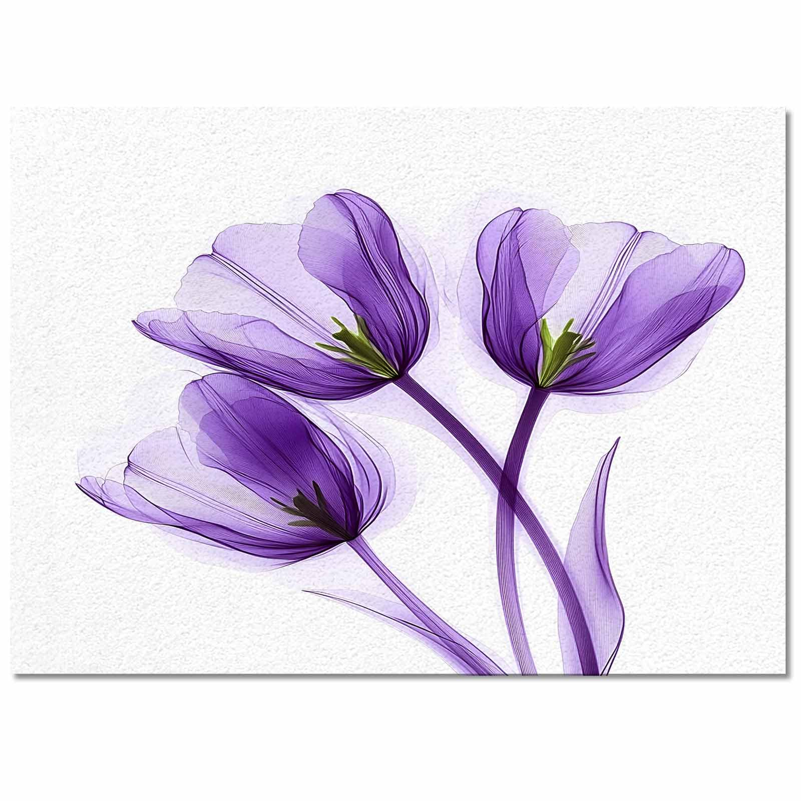 Amazon.com: Luxury Purple Tulip Large Area Rug 2.7' x 5' Washable